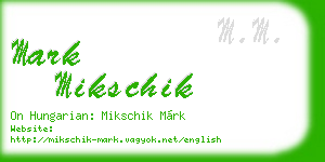 mark mikschik business card